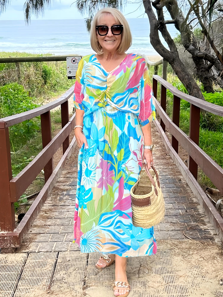Mabel | Boho Maxi Dress V-Neck