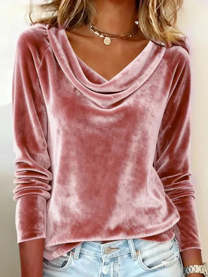 Nora | Cowl Neck Top with Long Sleeves