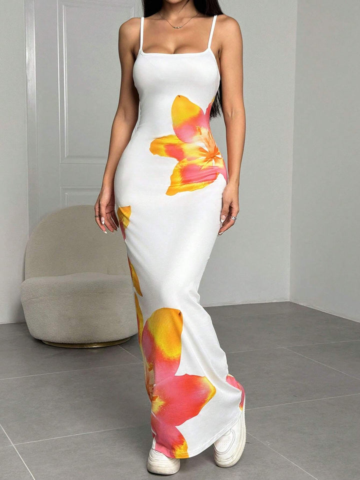 Petra | Floral Summer Maxi Dress Spaghetti Strap