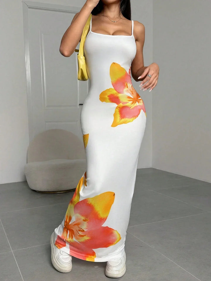 Lily | Maxi Summer Dress with Floral Print and Bodycon Fit