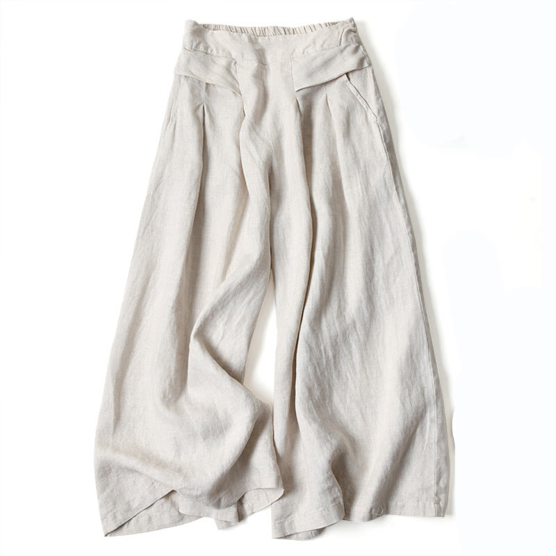Bette | Wide Leg Culottes with Wrap Waist and Pleated Detail