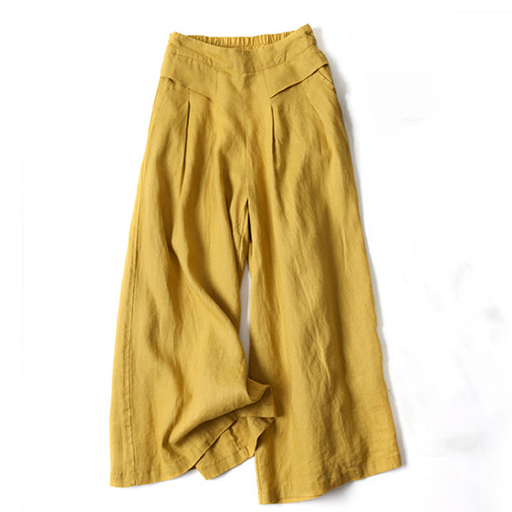 Bette | Wide Leg Culottes with Wrap Waist and Pleated Detail