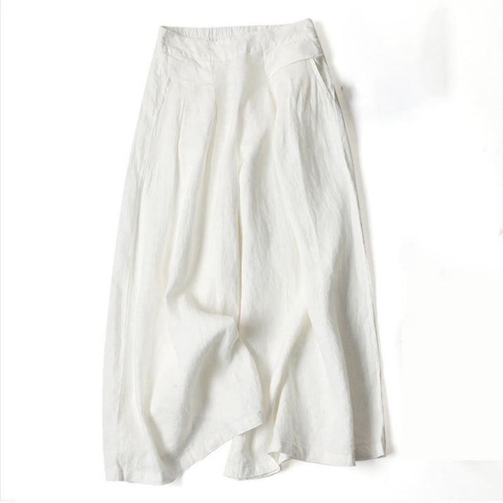 Bette | Wide Leg Culottes with Wrap Waist and Pleated Detail