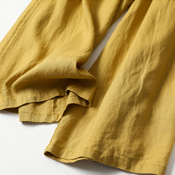 Bette | Wide Leg Culottes with Wrap Waist and Pleated Detail