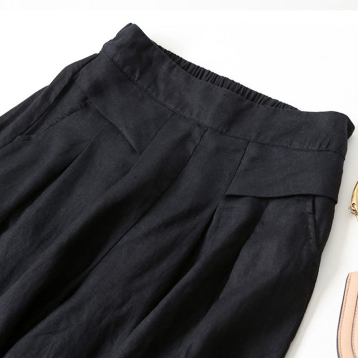 Bette | Wide Leg Culottes with Wrap Waist and Pleated Detail