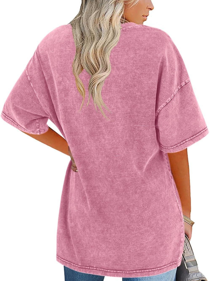 Remi | Oversized T-Shirt with Round Neckline and Short Sleeves