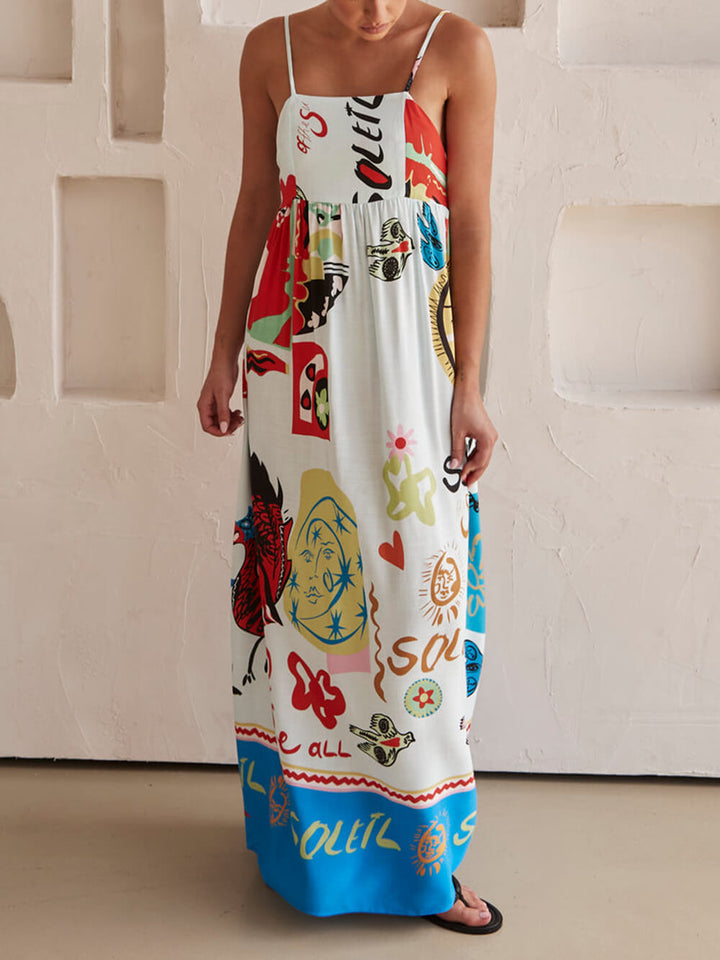 Caitlin | White Summer Maxi Dress Casual