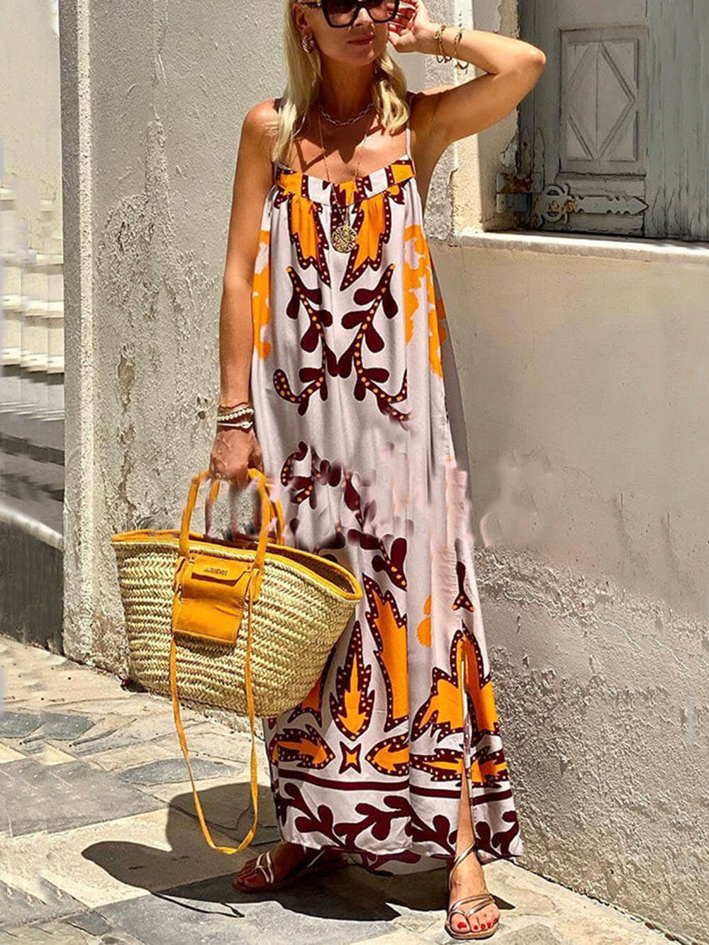 Melissa | Maxi Holiday Dress with Boho Print