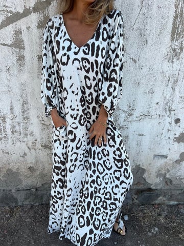 Evelyn | Maxi Summer Dress with Boho Print and V-Neck