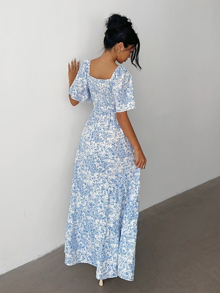 Carolyn | Wedding Guest Floral Maxi Dress Sweetheart