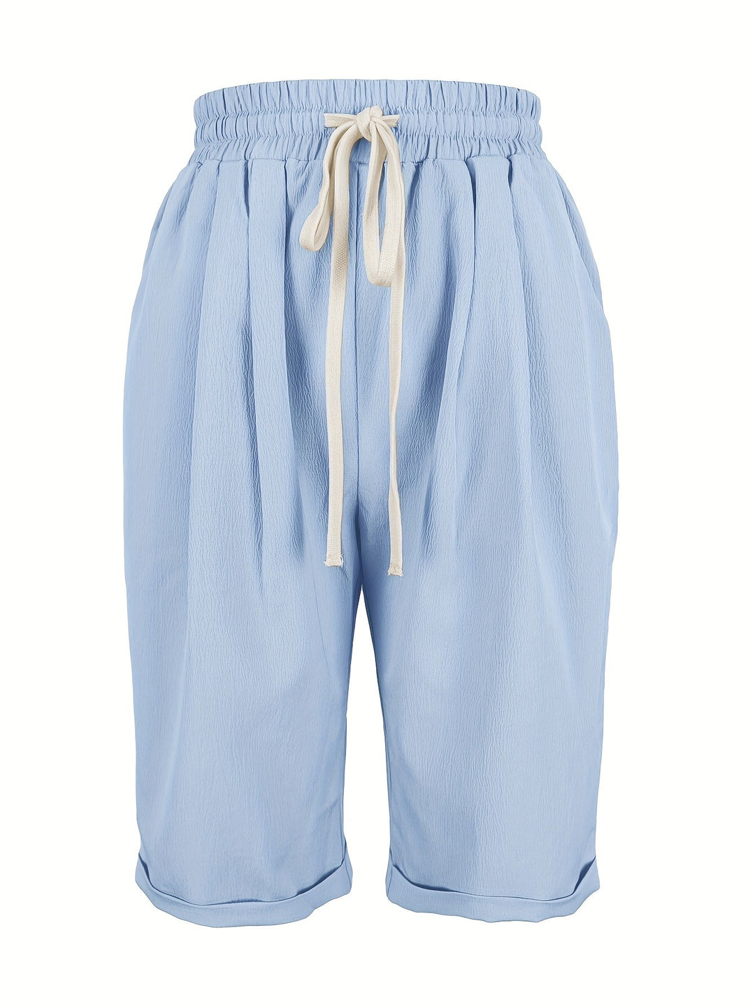 Lara | Capri Shorts with Drawstring Waist and Cuffed Hem