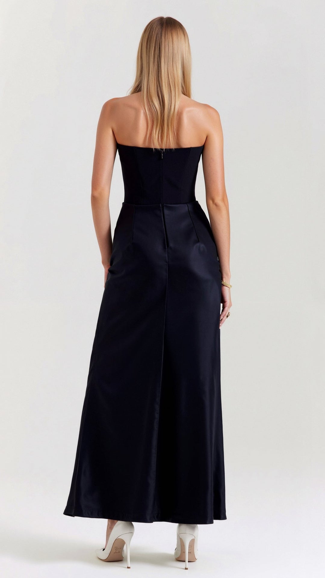Alice | Maxi Wedding Guest Dress with Strapless Bodice and Mermaid Hem