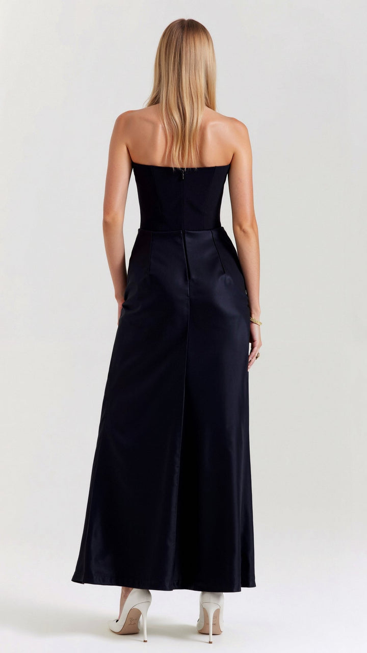 Alice | Maxi Wedding Guest Dress with Strapless Bodice and Mermaid Hem