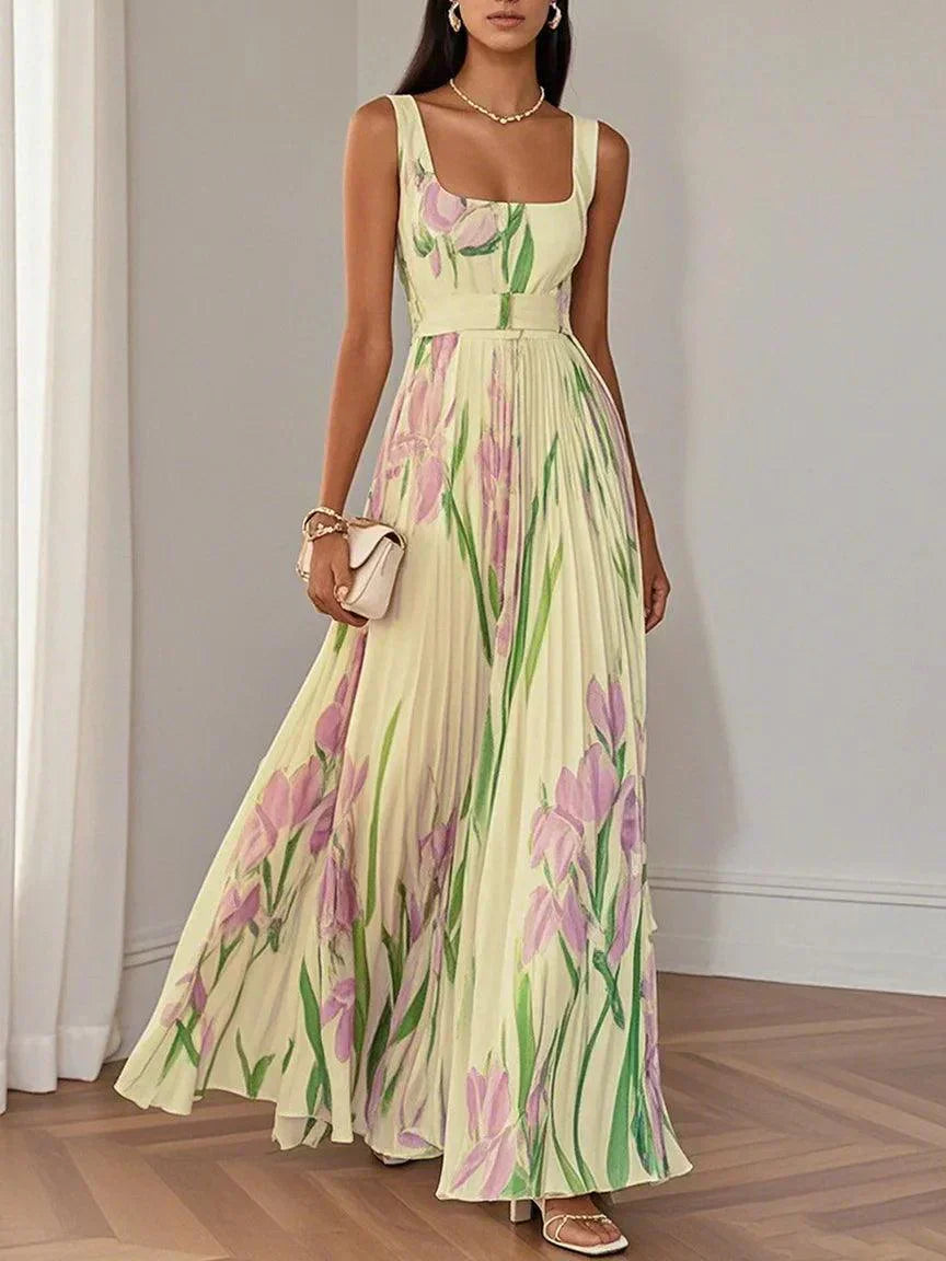 Erica | Boho Floral Maxi Dress A-Line