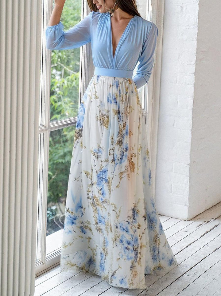 Niamh | Boho Floral Maxi Dress V-Neck