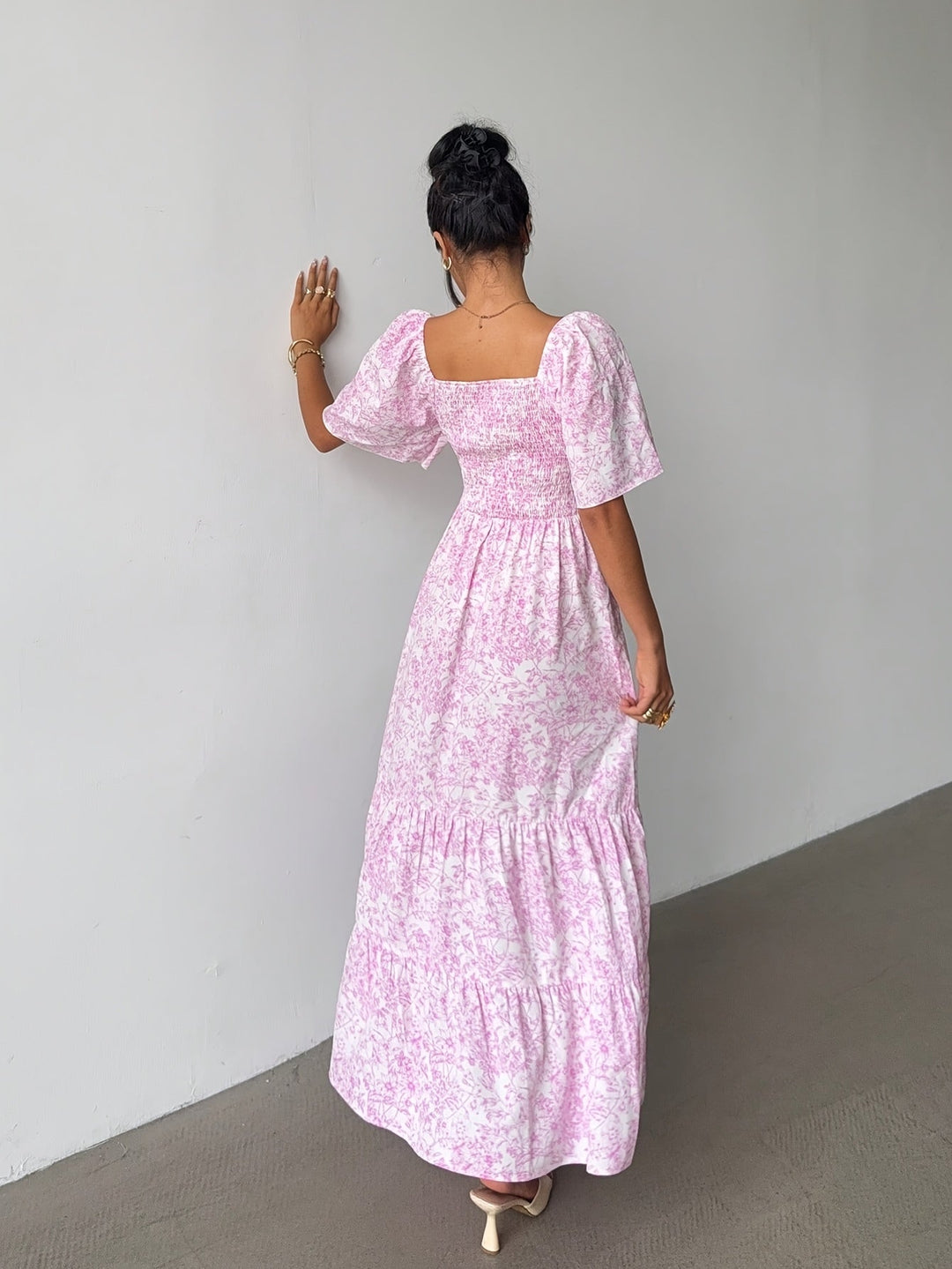 Carolyn | Wedding Guest Floral Maxi Dress Sweetheart