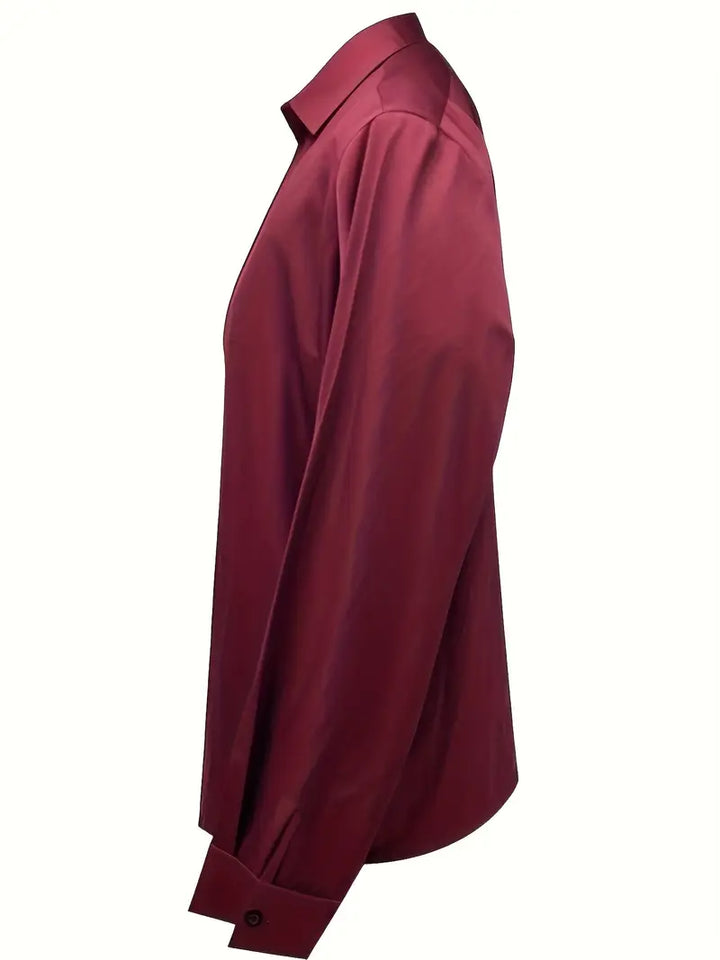 Sylv | Blouse with Deep V-Neck and Long Sleeves