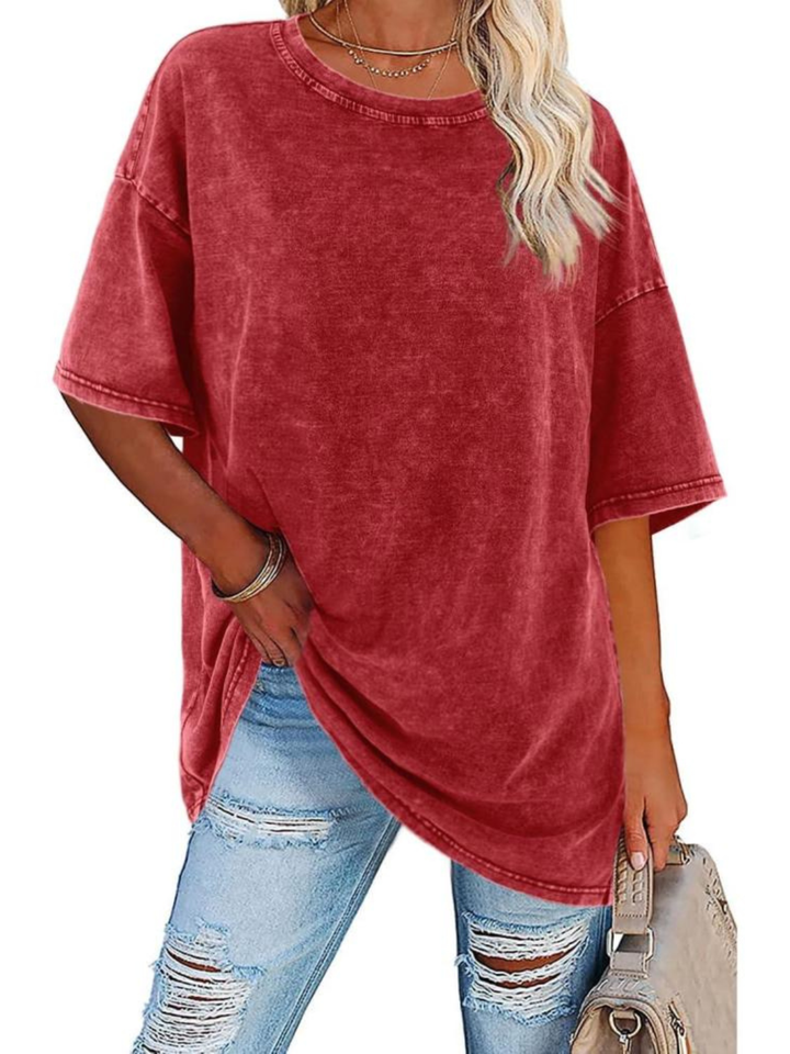 Remi | Oversized T-Shirt with Round Neckline and Short Sleeves