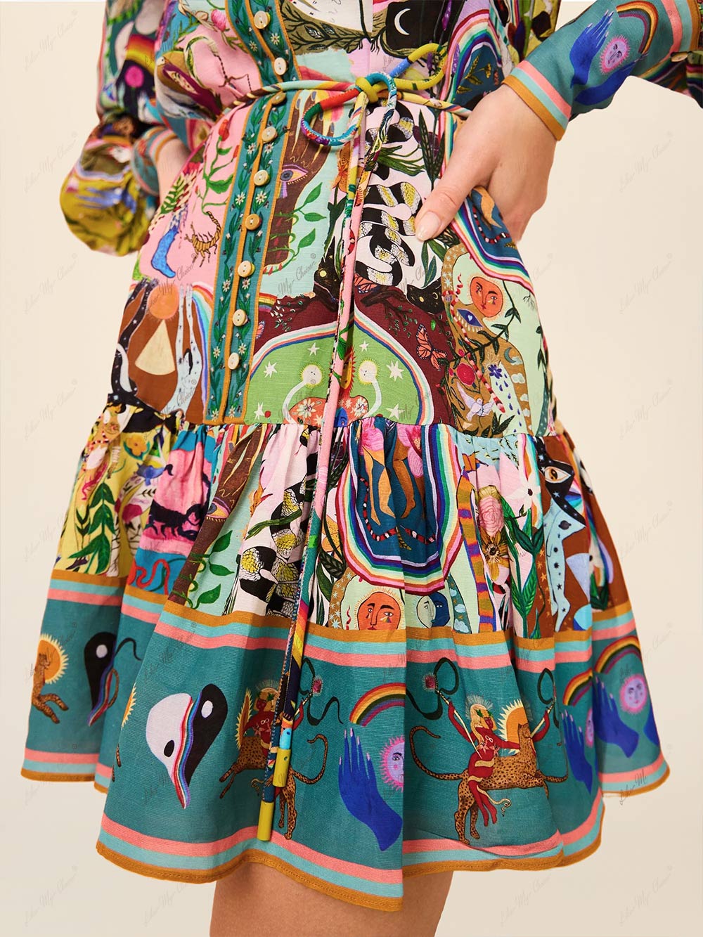 Effie | Boho Mini Dress Long Sleeve