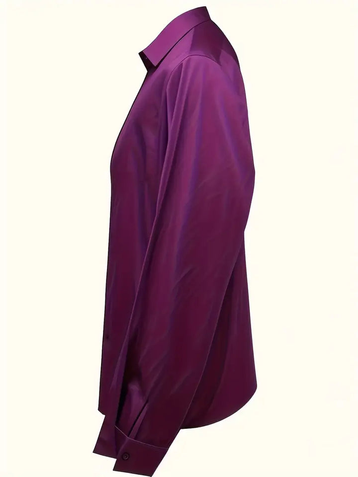 Sylv | Blouse with Deep V-Neck and Long Sleeves