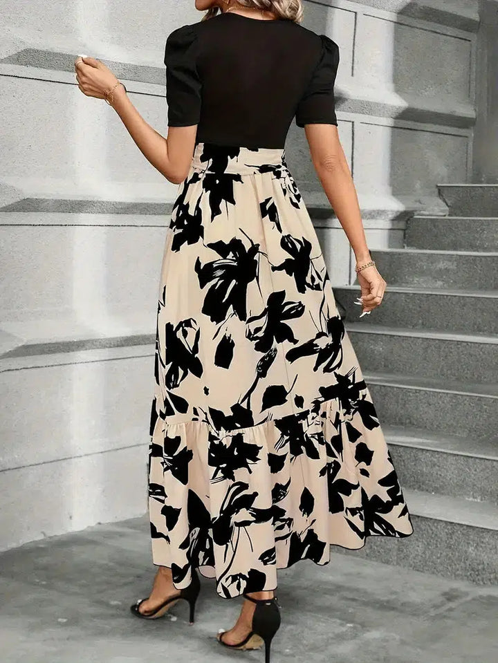 Hannah | Maxi Summer Dress with Floral Print and Tie Waist