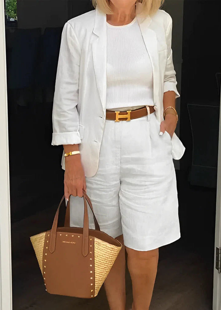 Biba | Tailored Three -Piece Set with Blazer and Bermuda Shorts