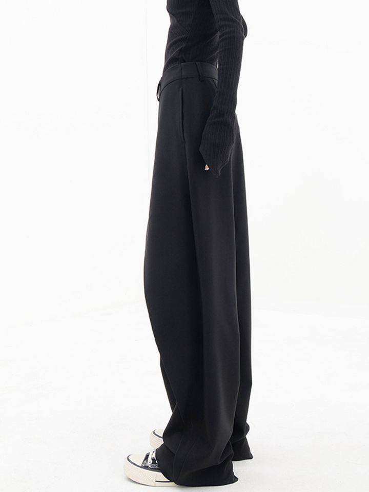 Iris | Wide Leg Trousers with High Waist and Wrap Front