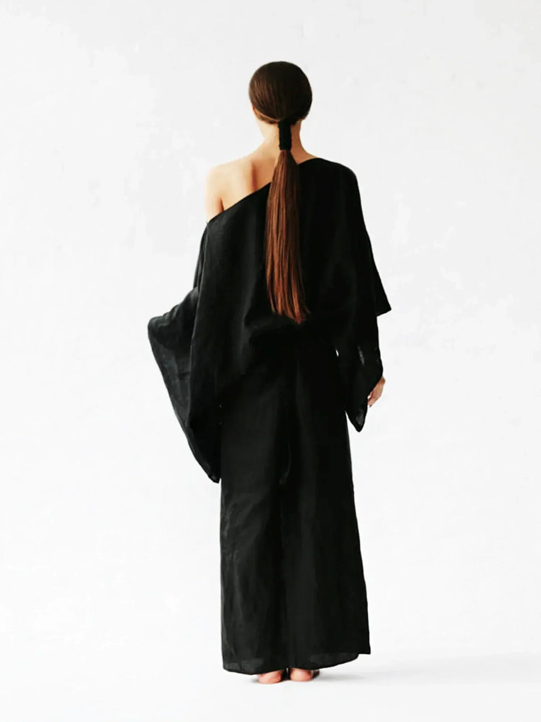 Gianna | Midi Cocktail Dress with Kimono Sleeves and Belted Waist