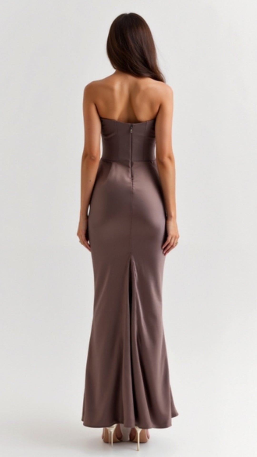 Alice | Maxi Wedding Guest Dress with Strapless Bodice and Mermaid Hem