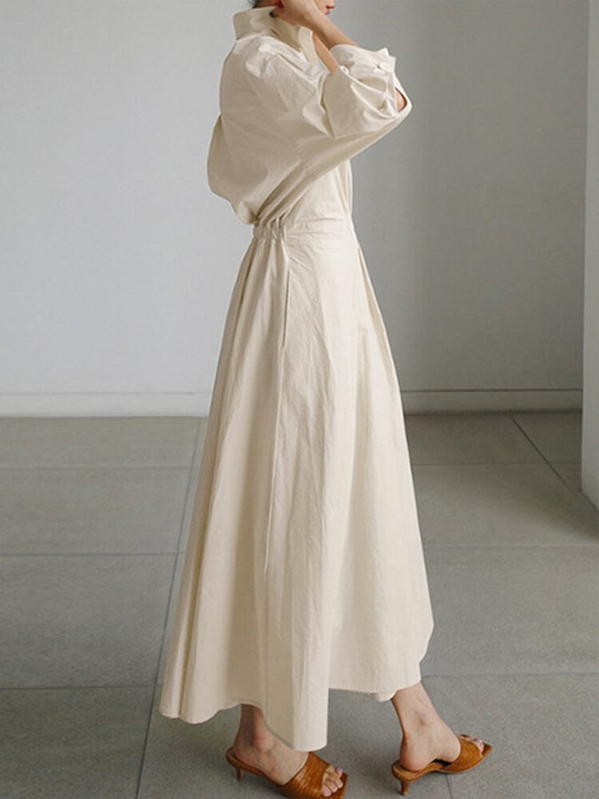 Zara | Midi Shirt Dress with Belted Waist