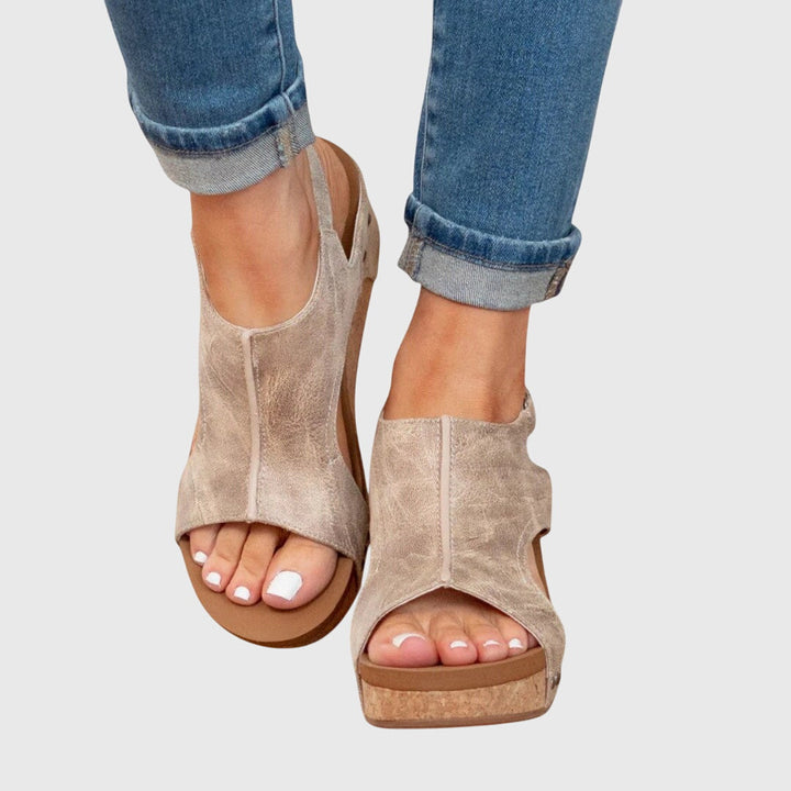 Adela | Orthopedic Wedge Sandal with Slingback Strap