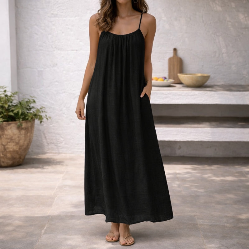 Lena | Summer Maxi Dress Spaghetti Strap