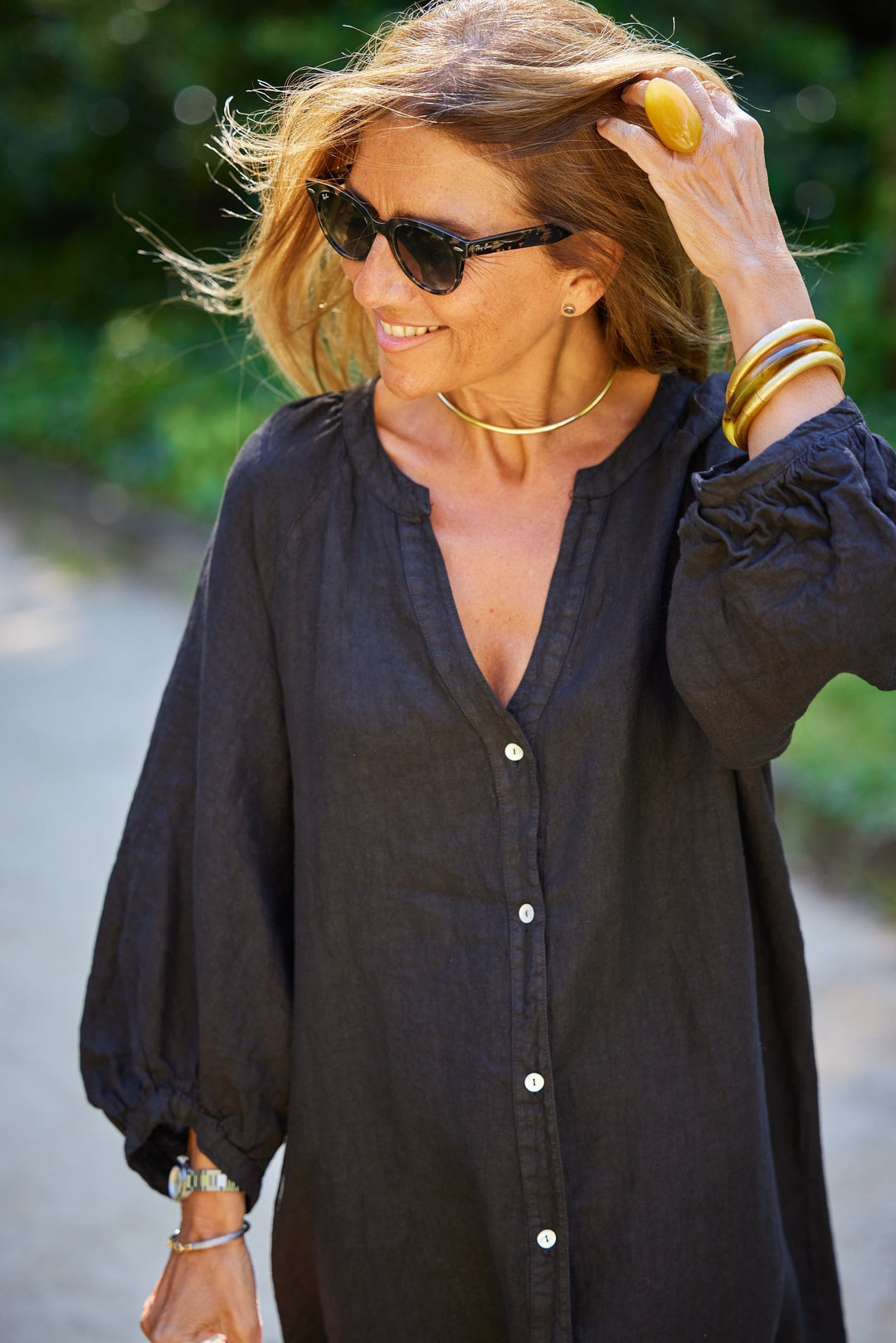 Alice | Maxi Shirt Dress with Long Sleeves