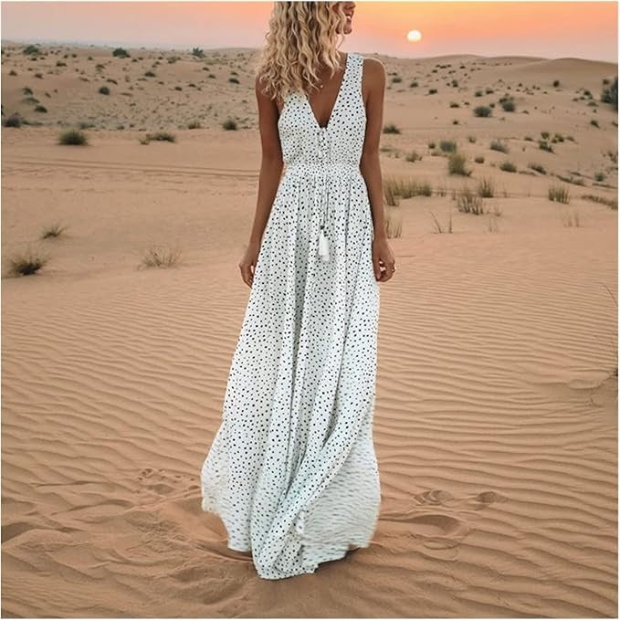 Ella | Maxi Summer Dress with Boho Print and Ruffle Hem