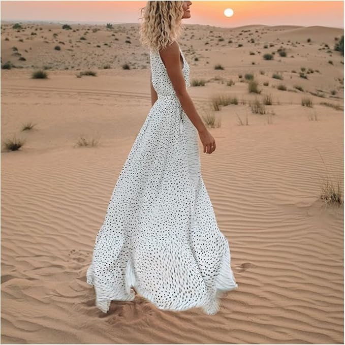 Ella | Maxi Summer Dress with Boho Print and Ruffle Hem