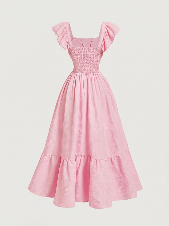 Flora | Cocktail Maxi Dress Off-Shoulder Ruffled