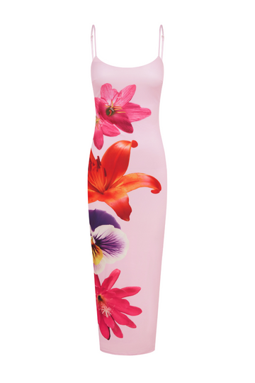 Karen | Maxi Summer Dress with Floral Print and Bodycon Fit