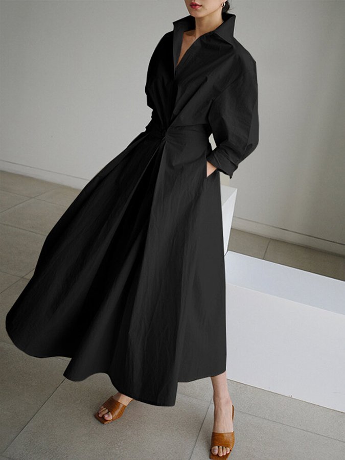 Zara | Midi Shirt Dress with Belted Waist