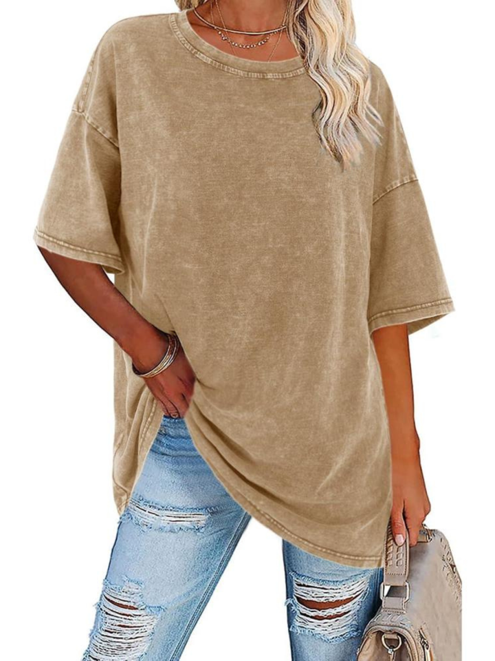 Remi | Oversized T-Shirt with Round Neckline and Short Sleeves