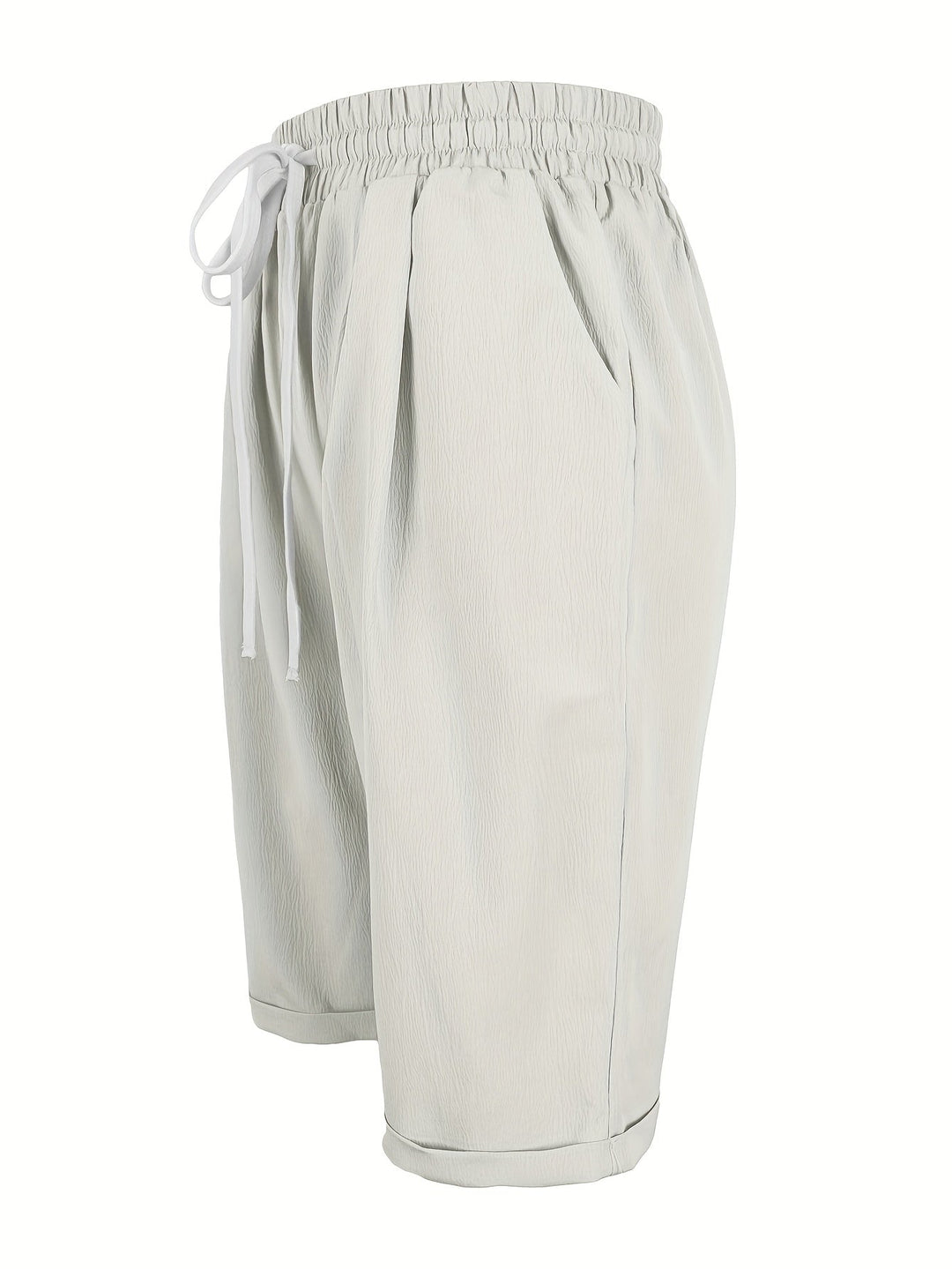Lara | Capri Shorts with Drawstring Waist and Cuffed Hem