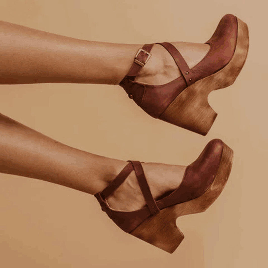 Teresa | Orthopedic Mary Jane Shoes with Wedge Heel and Ankle Strap