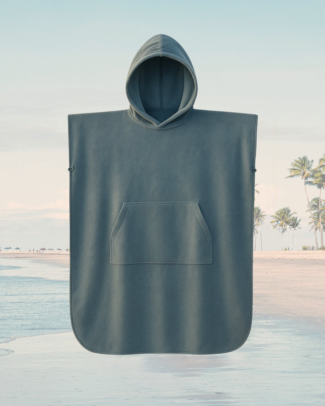 Dawn | Midi Summer Dress with Hooded Design and Front Pocket