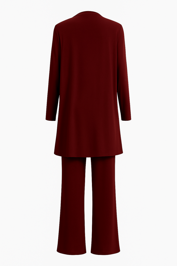 Celia | Co-ord Set with Open Cardigan and Wide Leg Trousers