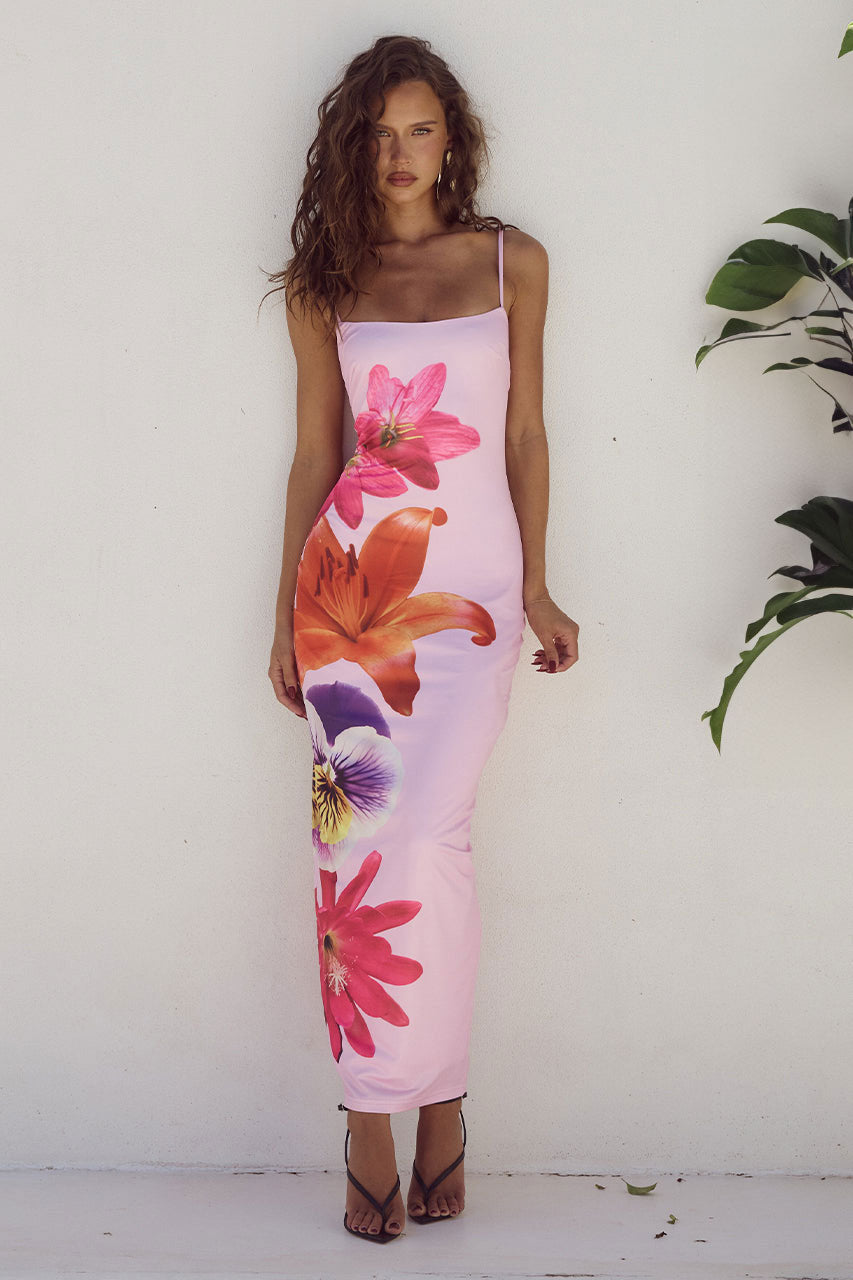 Delilah | Boho Floral Maxi Dress Print