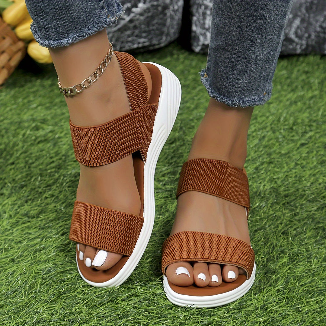 Emilia | Orthopedic Flat Sandal with Elastic Straps