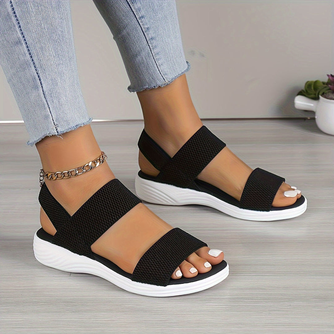 Emilia | Orthopedic Flat Sandal with Elastic Straps