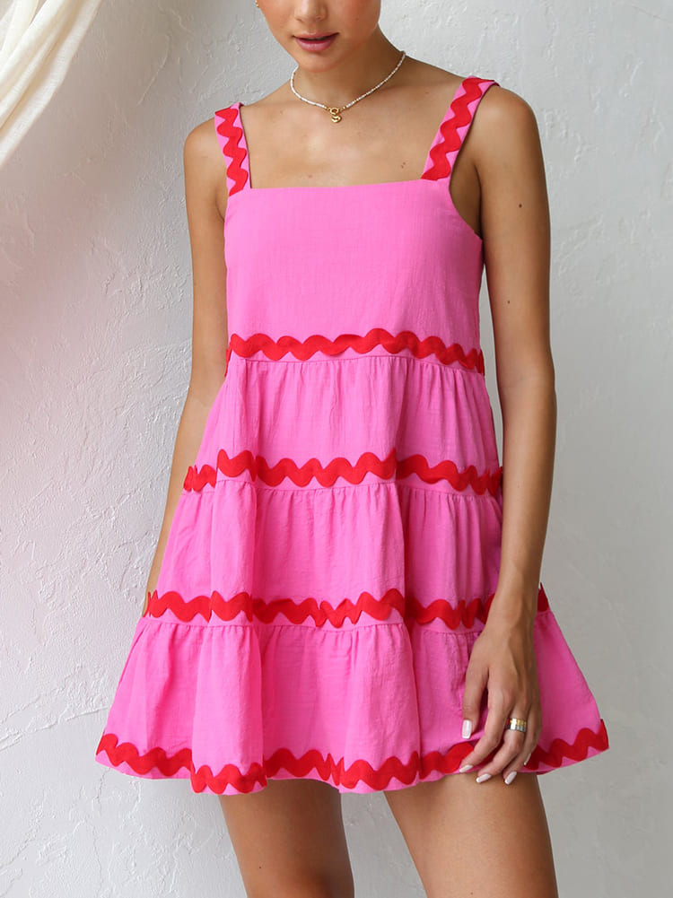 India | Mini Summer Dress with Tiered Skirt