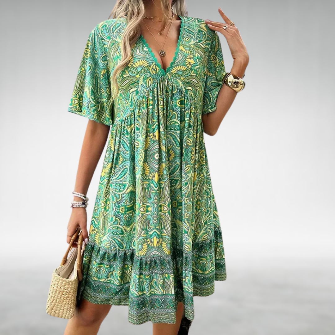 Dahlia | Boho Dress Tailored Draped