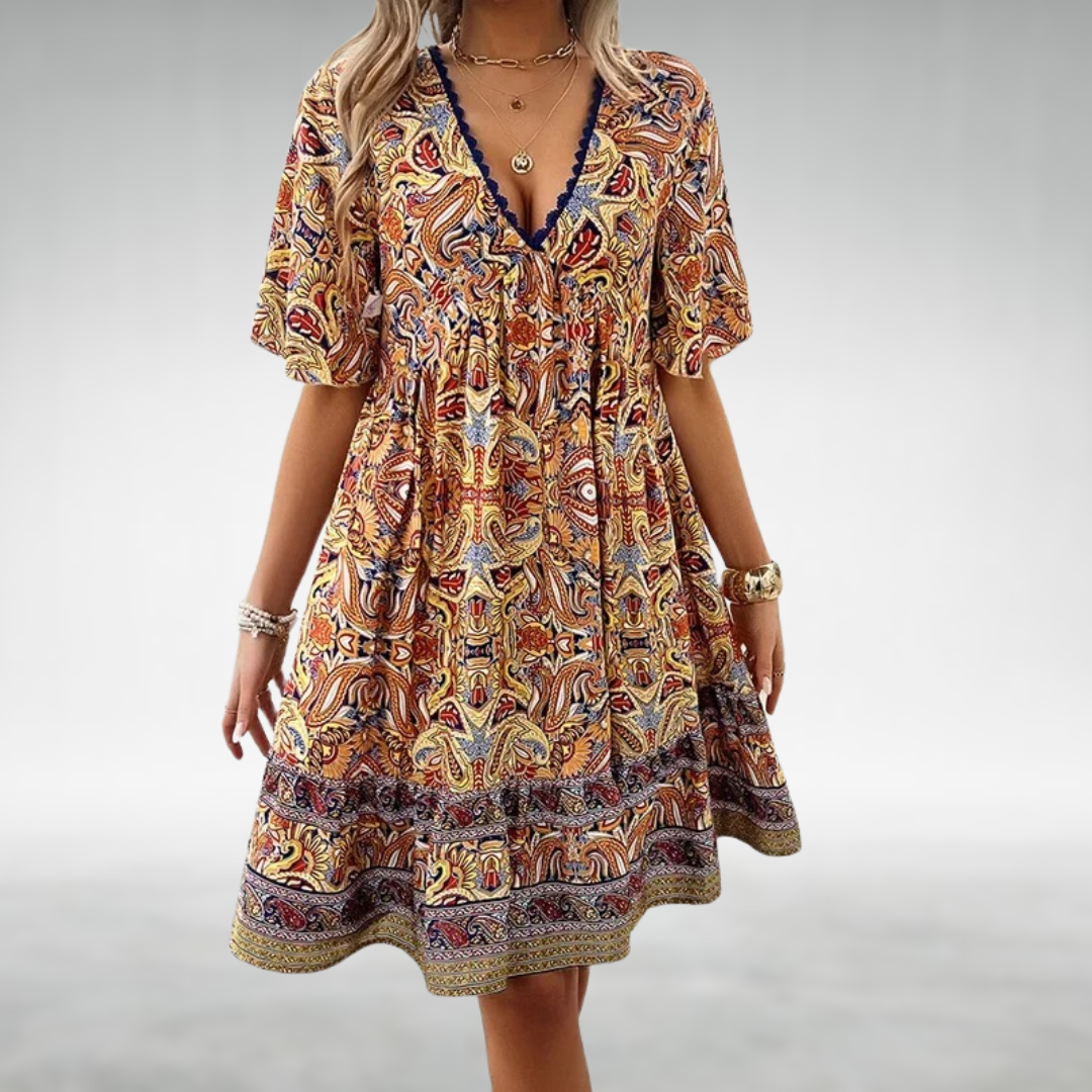 Dahlia | Boho Dress Tailored Draped