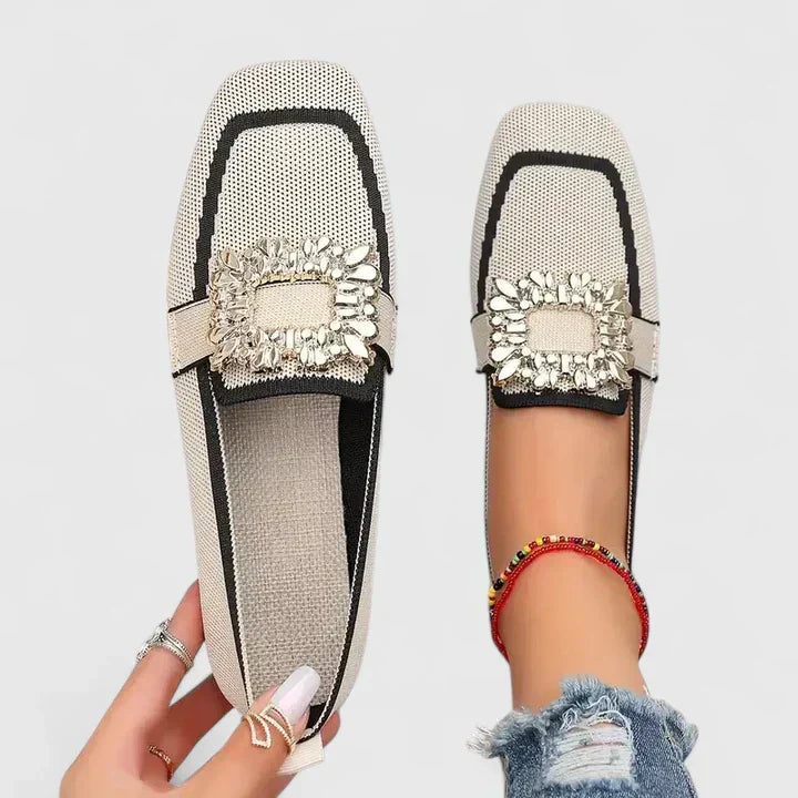 Anna | Orthopedic Loafers with Square Toe and Buckle